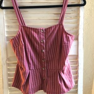 LA Hearts mauve crop top